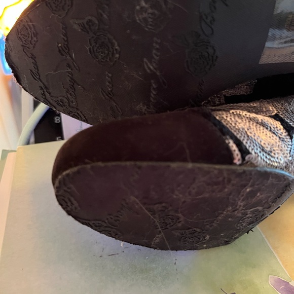 Joan Boyce size 7 black and silver metallic cute very good shape - Picture 6 of 10